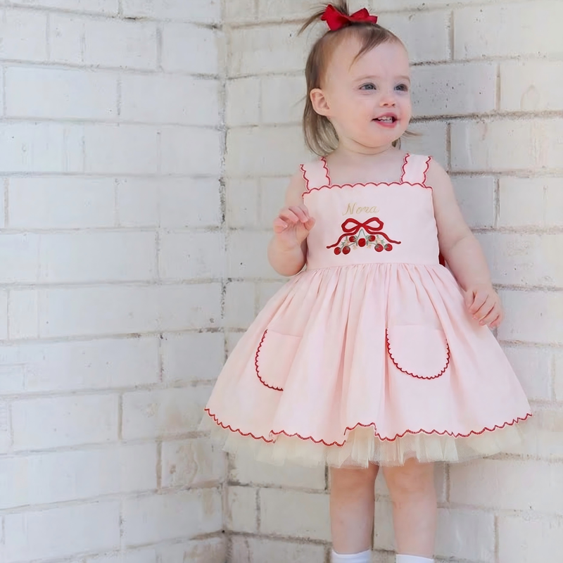 100%Cotton Panel Sleeveless Short Dresses - image 2