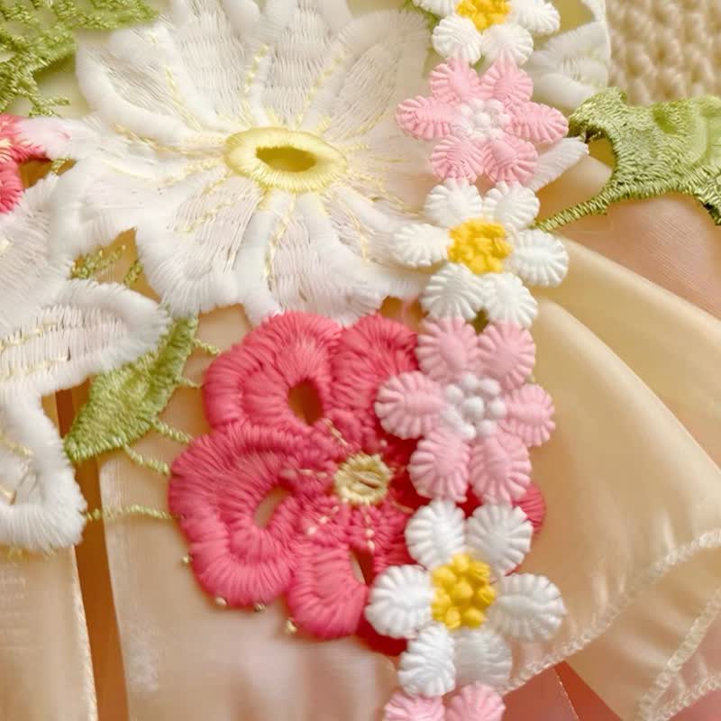 Organza Bow Embroidery Sleeveless Short Dresses - image 5