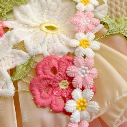 Organza Bow Embroidery Sleeveless Short Dresses - image 5