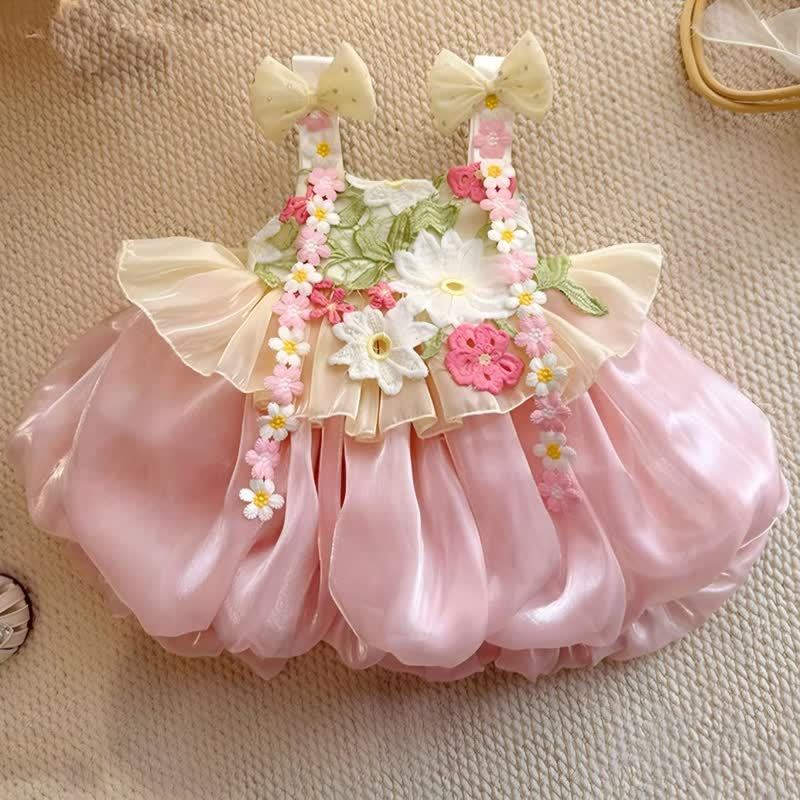 Organza Bow Embroidery Sleeveless Short Dresses - image 6