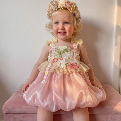 Organza Bow Embroidery Sleeveless Short Dresses - image 3