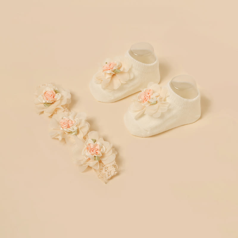 Floral Rosette Headband And Socks - image 2