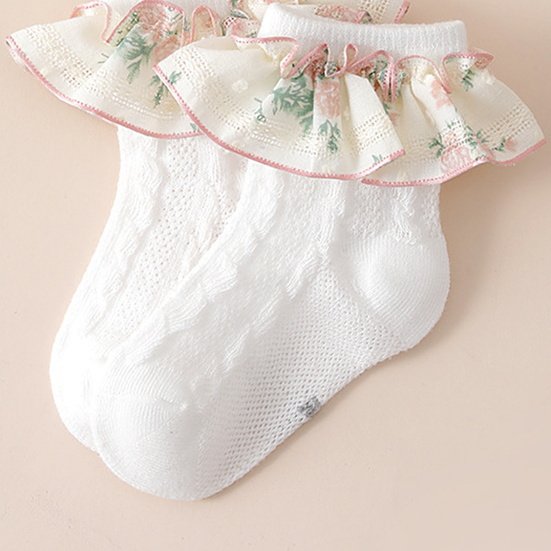 Floral Stitching Lace Socks - image 4