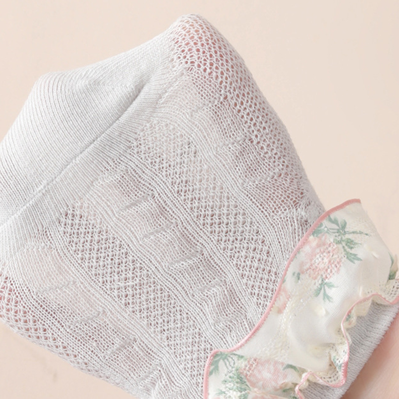 Floral Stitching Lace Socks - image 2
