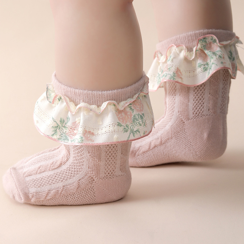 Floral Stitching Lace Socks - image 6