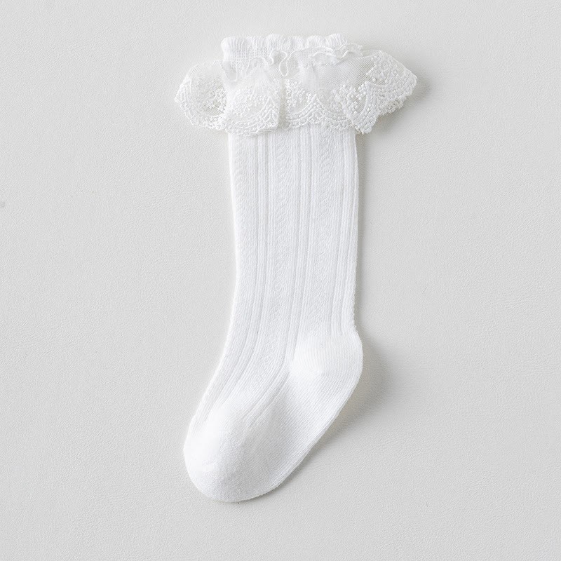 Solid Stitching Lace Socks - image 3