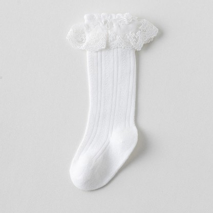 Solid Stitching Lace Socks - image 3