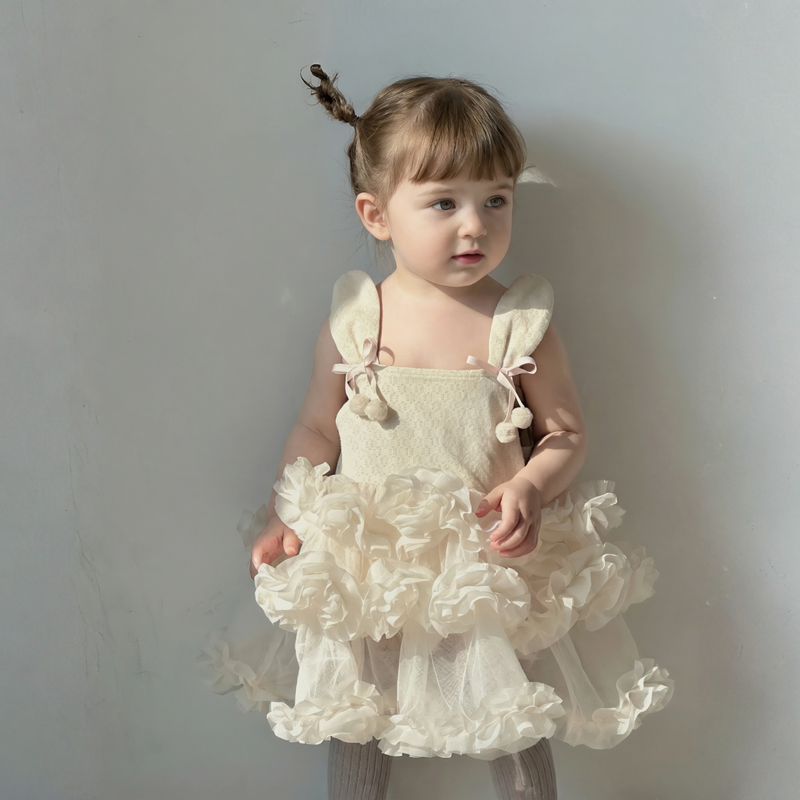 Mesh Bow Folds Sleeveless Midi Dresses - image 3