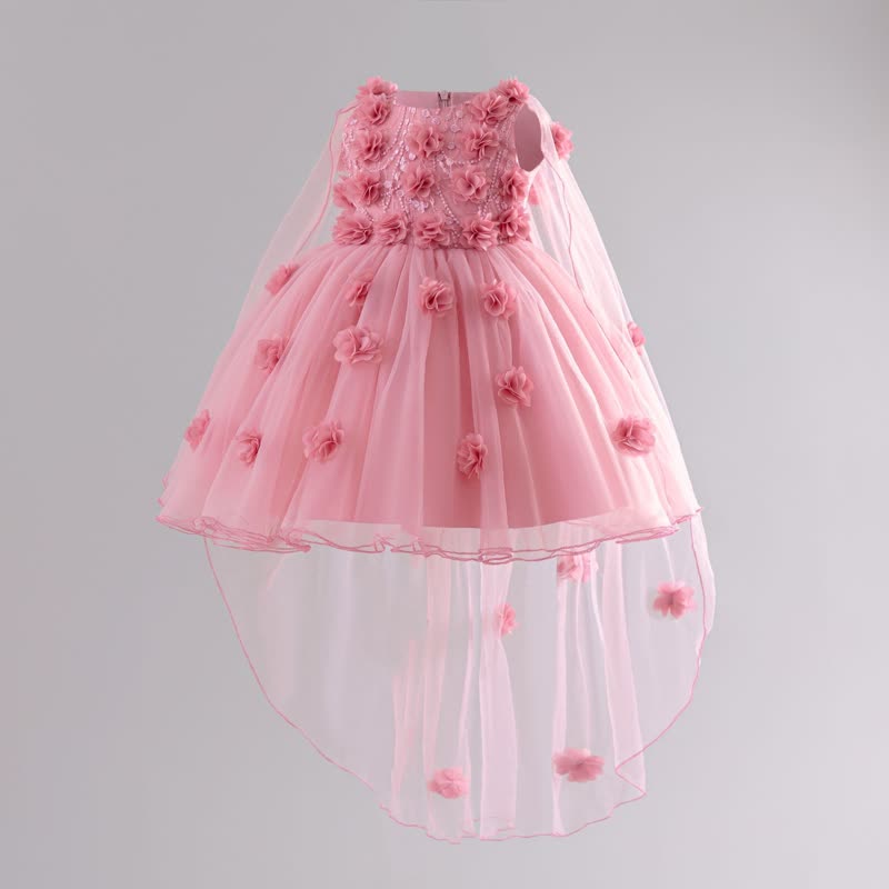 Mesh Rosette Sleeveless Midi Dresses - image 2