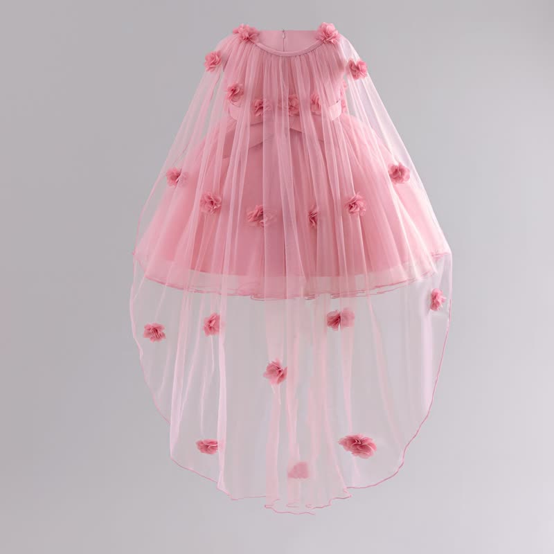 Mesh Rosette Sleeveless Midi Dresses - image 3