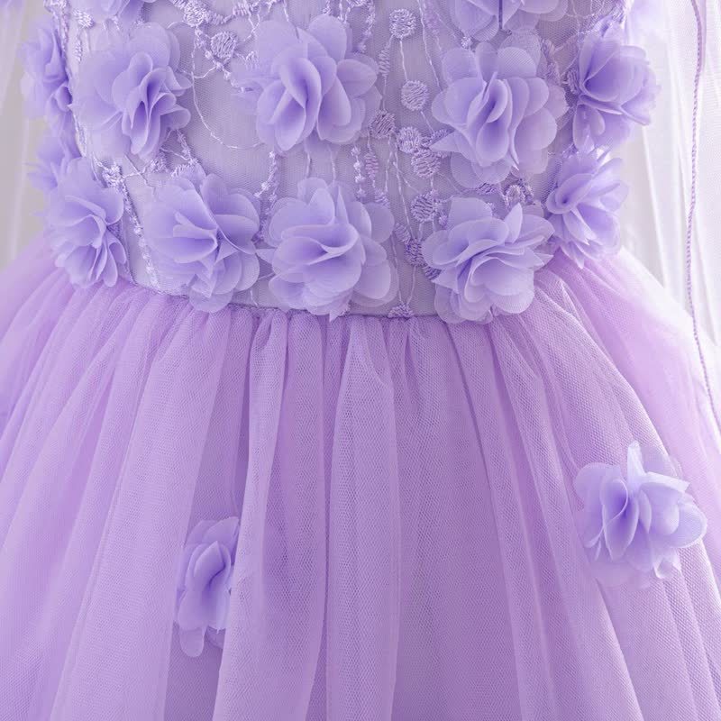 Mesh Rosette Sleeveless Midi Dresses - image 12