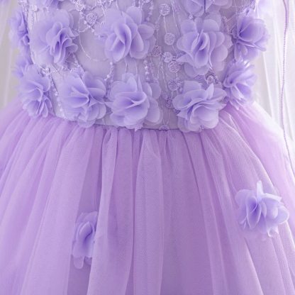 Mesh Rosette Sleeveless Midi Dresses - image 12