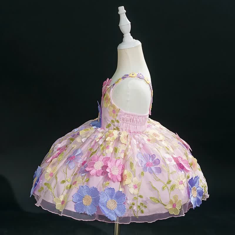Chemical Fiber Blend Rosette Sleeveless Midi Dresses - image 4