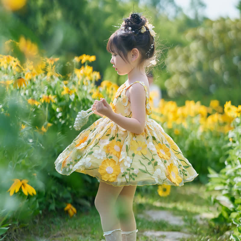 Chemical Fiber Blend Rosette Sleeveless Midi Dresses - image 14