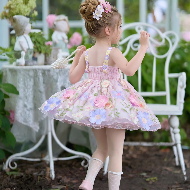Chemical Fiber Blend Rosette Sleeveless Midi Dresses - image 7
