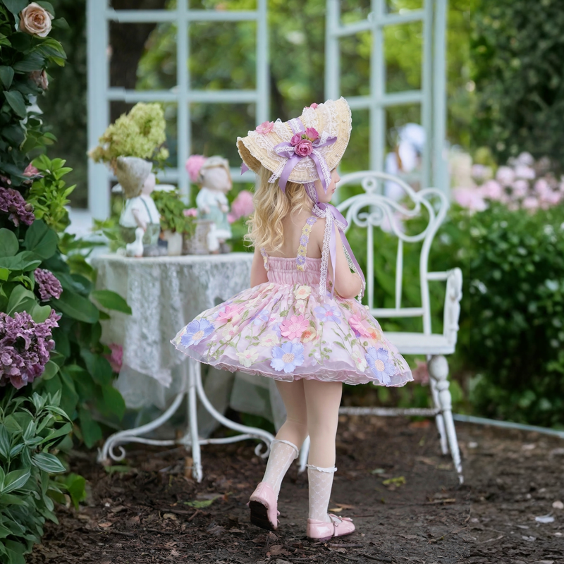 Chemical Fiber Blend Rosette Sleeveless Midi Dresses - image 5
