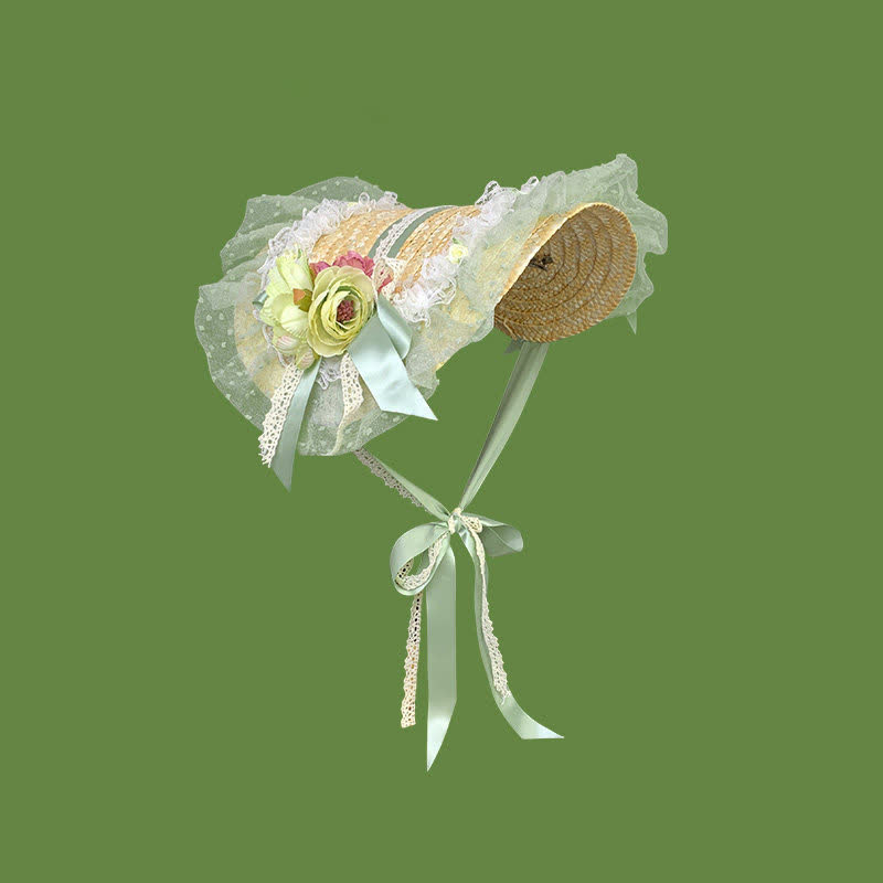 Solid Rosette Hair Accessories - Light Green - M（56-58cm） - image 1