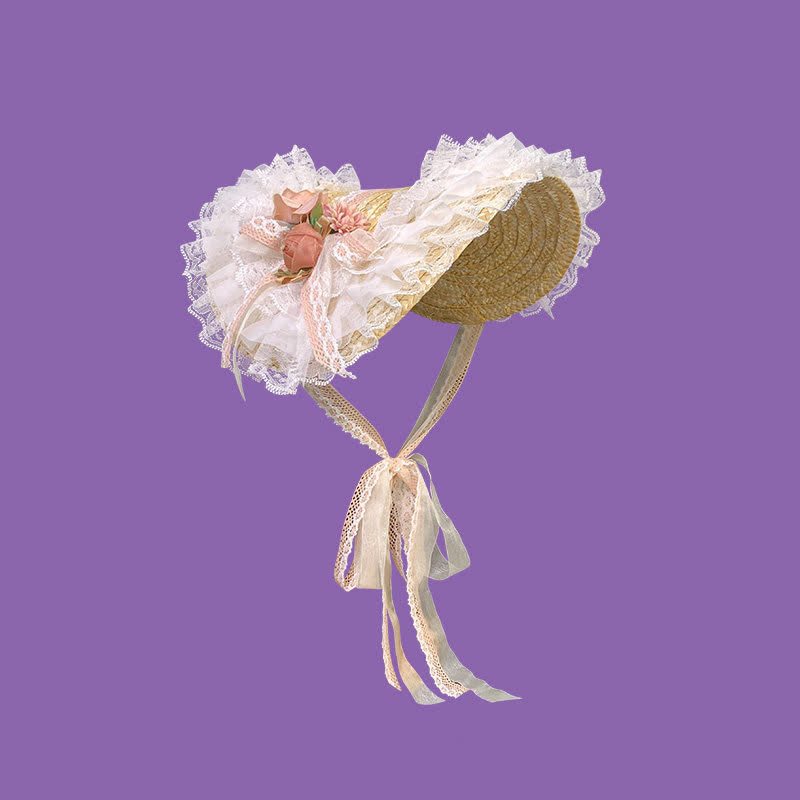 Solid Rosette Hair Accessories - Pink - M（56-58cm） - image 4
