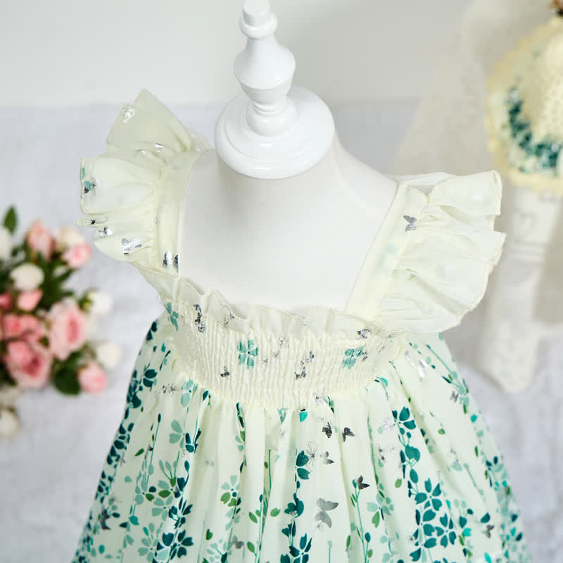 Chiffon Butterfly Sleeveless Midi Dresses With Hat - image 5