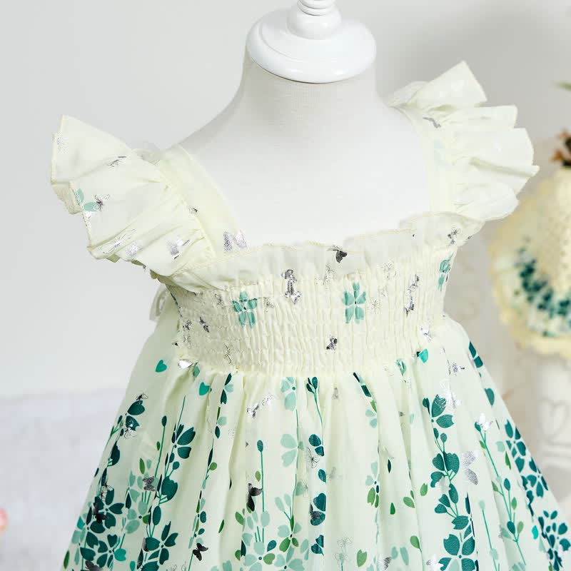 Chiffon Butterfly Sleeveless Midi Dresses With Hat - image 4