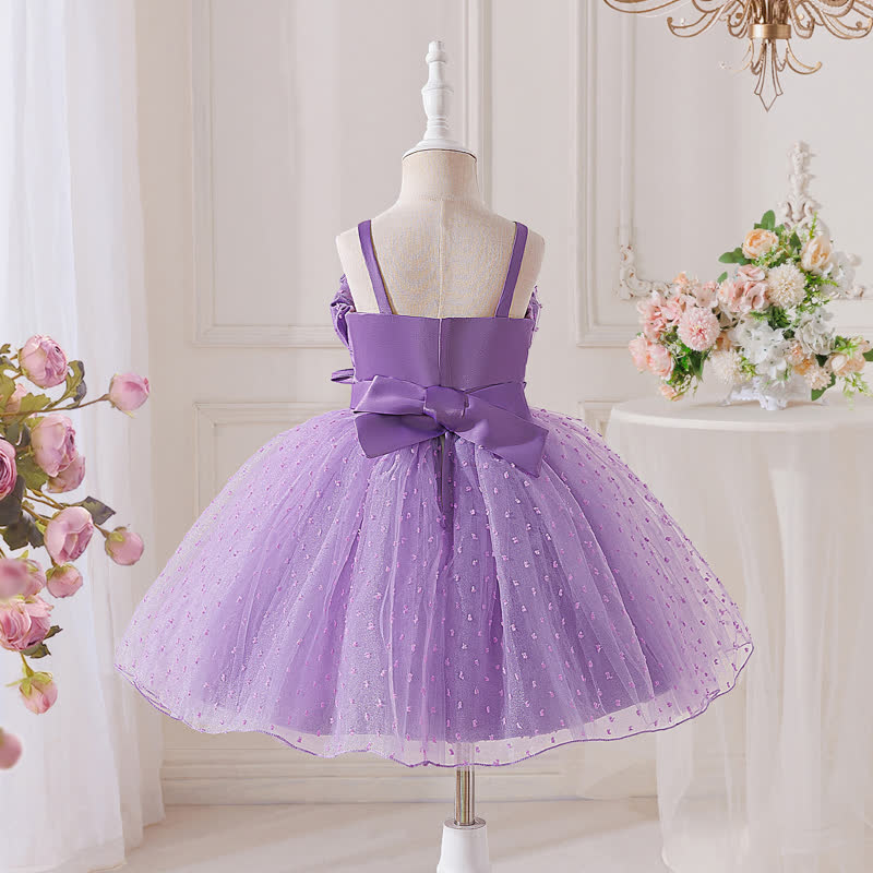 Jacquard Mesh Rosette Cap Sleeveless Short Dresses - image 3
