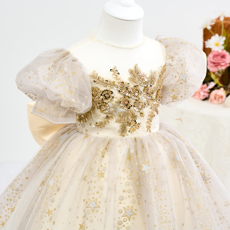 Mesh Embroidery Short Sleeve Short Dresses - image 6