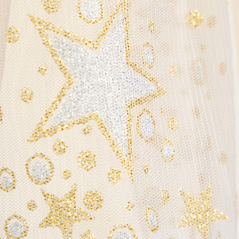 Mesh Embroidery Short Sleeve Short Dresses - image 11