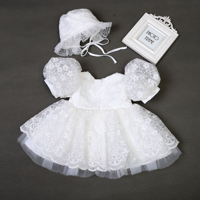Embroidery Mesh Embroidery Short Sleeve Midi Dresses With Hat - image 4