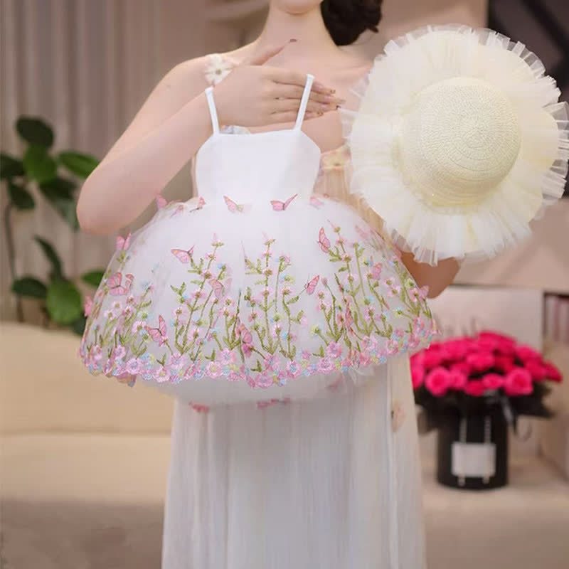 Mesh Split Joint Sleeveless Short Dresses With Hat - Hat - 11-12Y - image 2