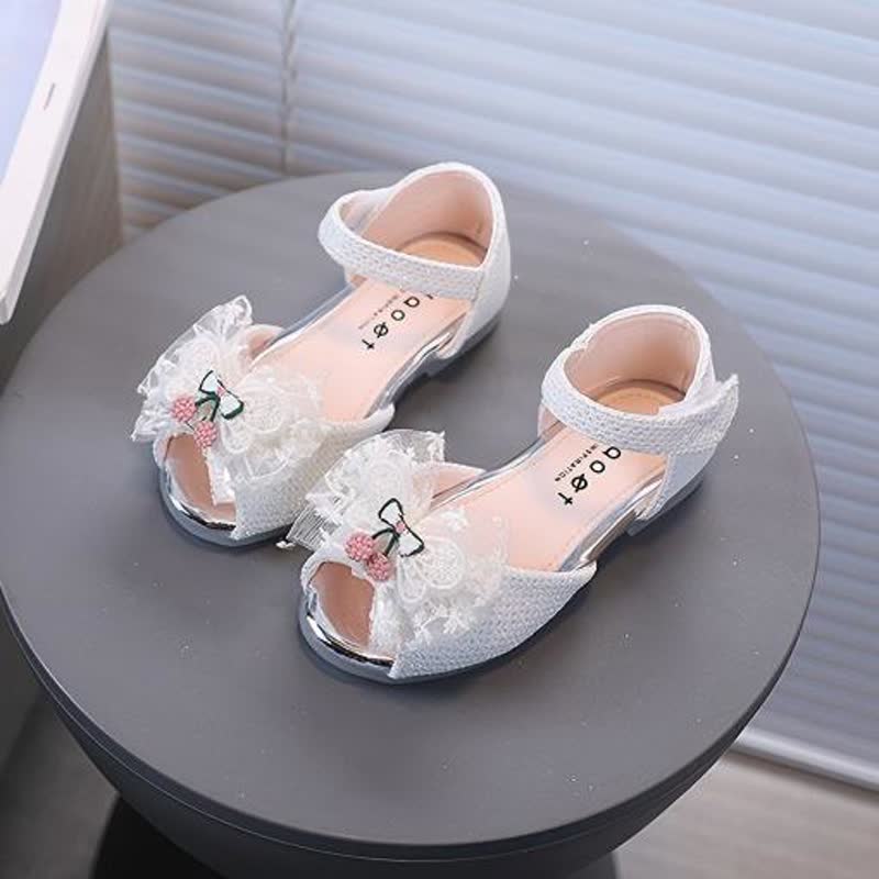 Solid Rhinestones Butterfly Open Toe Mary Janes - image 7