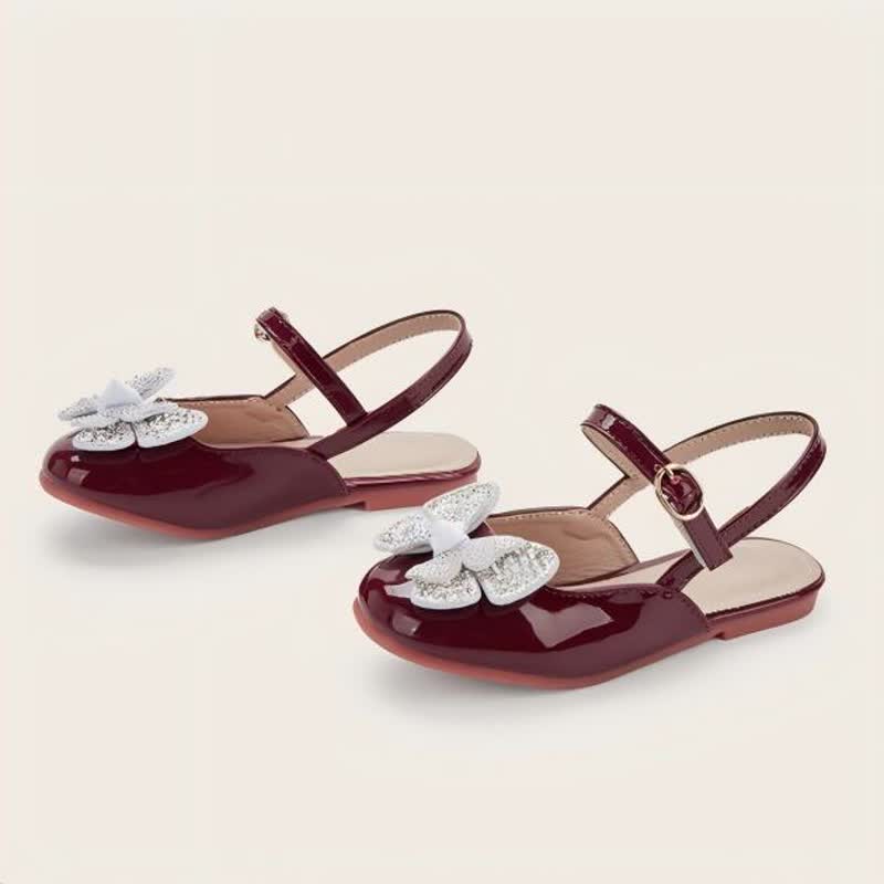 Solid Rhinestones Butterfly Almond Toe Mary Janes - image 5
