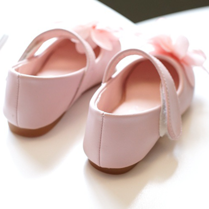 Solid Pearl Rosette Round Toe Mary Janes - image 4