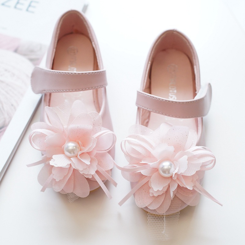 Solid Pearl Rosette Round Toe Mary Janes - image 2
