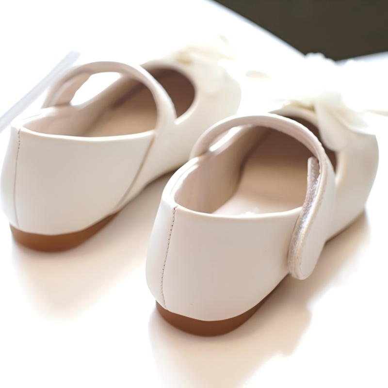 Solid Pearl Rosette Round Toe Mary Janes - image 7