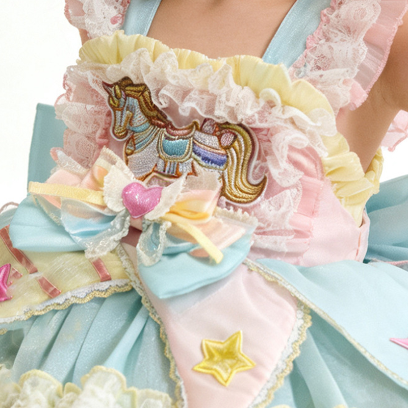 Organza Bow  Embroidery Cap Sleeve Short Dresses - image 5