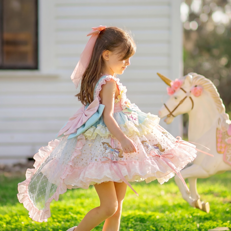 Organza Bow  Embroidery Cap Sleeve Short Dresses - image 3