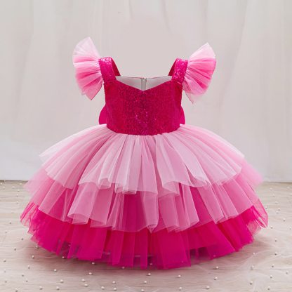 Mesh Split Joint Cap Sleeve Midi Dresses - image 9