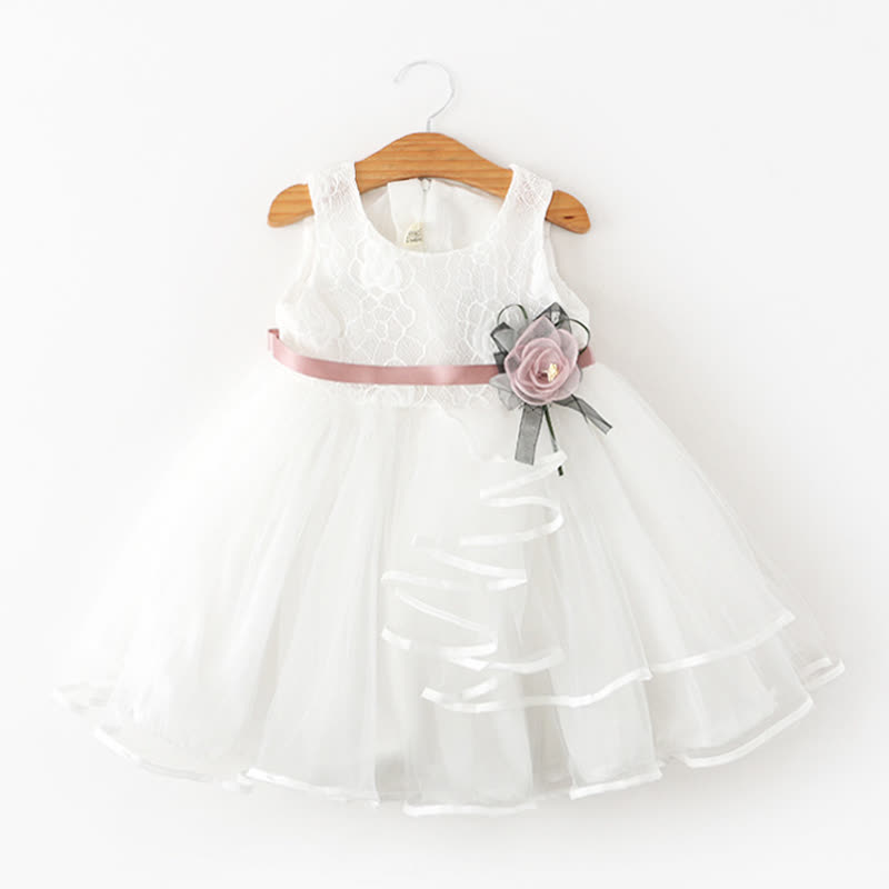 Mesh Rosette Sleeveless Midi Dresses - image 2