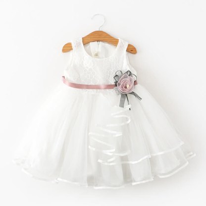Mesh Rosette Sleeveless Midi Dresses - image 2