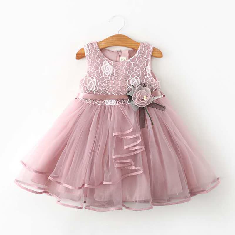 Mesh Rosette Sleeveless Midi Dresses - image 5