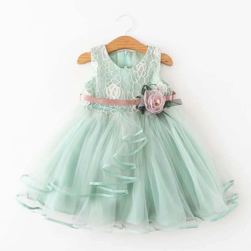 Mesh Rosette Sleeveless Midi Dresses - image 8
