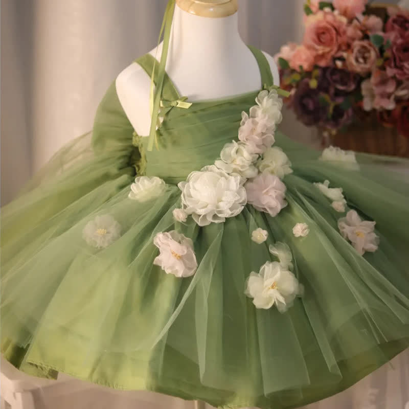 Mesh Rosette Sleeveless Midi Dresses - image 2