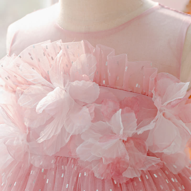 Mesh Rosette Sleeveless Midi Dresses - image 4