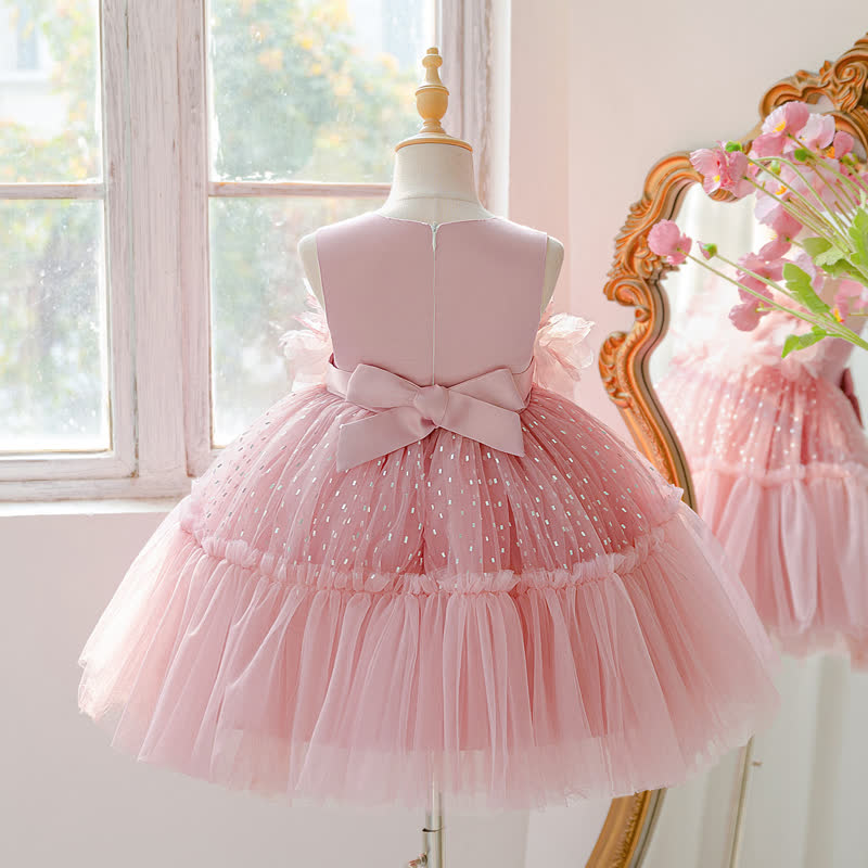 Mesh Rosette Sleeveless Midi Dresses - image 3