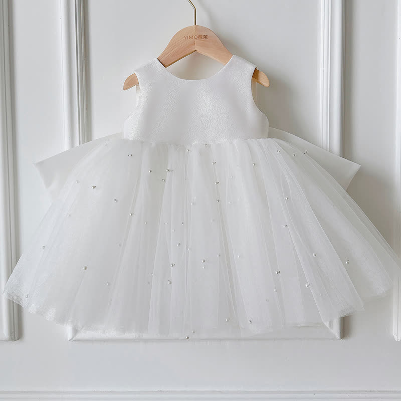 Mesh Bow Sleeveless Midi Dresses - image 3