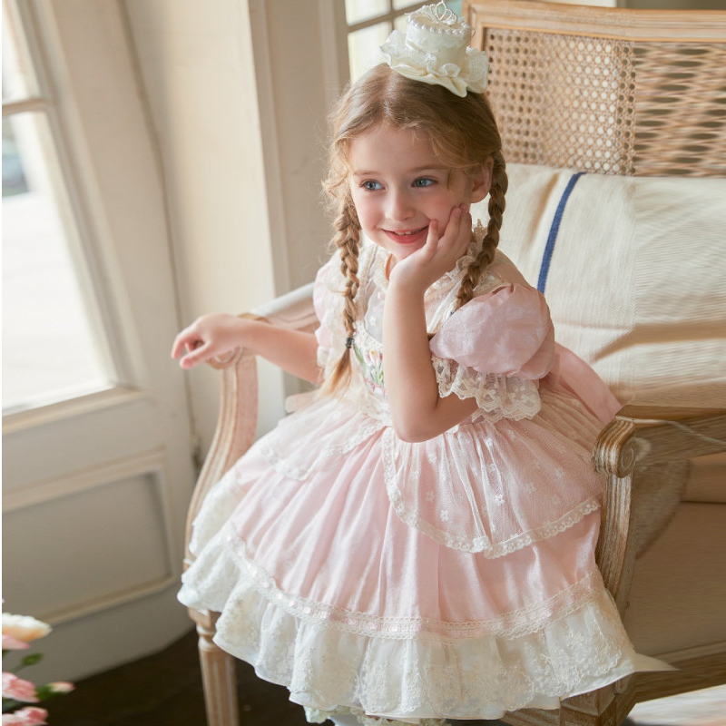 Lace Embroidery Short Sleeve Midi Dresses - image 2