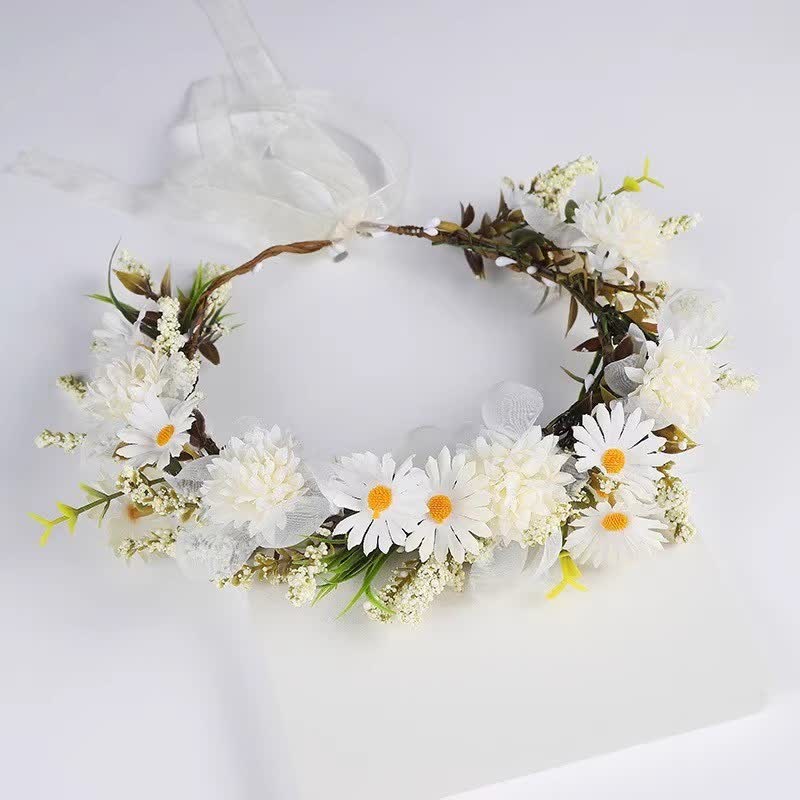 Solid Rosette Tiara / Crown  - Beige - image 4