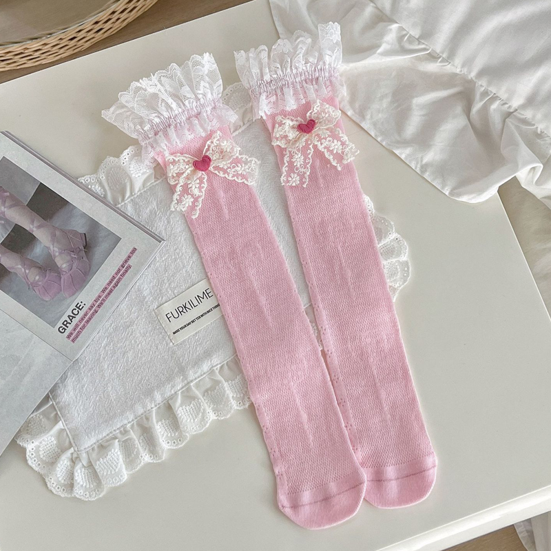 Color-block With Bow Socks - image 2