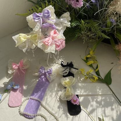 Color-block With Bow Socks - image 2