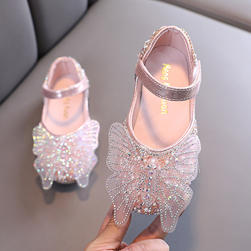 Solid Rhinestones Round Toe Mary Janes - Pink - 22.9cm - image 4
